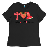 Black Faith Love Watermelon Ladies Tee - Bettercallsaul