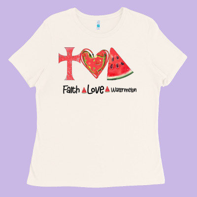 Faith Love Watermelon Ladies Tee Designed By Bettercallsaul