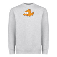 Heather Grey Simpsons fish gift Heavyweight Sweatshirt - trangStudio