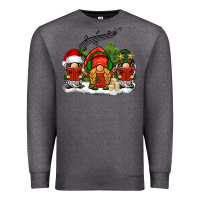 Charcoal Heather Christmas choir gnomes Premium Sweatshirt - BarkalooDesign