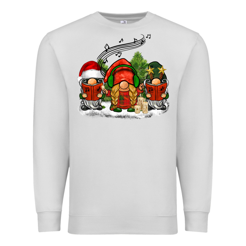 Christmas Choir Gnomes Premium Sweatshirt by BarkalooDesign | Teevron