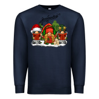 Navy Christmas choir gnomes Premium Sweatshirt - BarkalooDesign