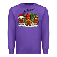 Purple Christmas choir gnomes Premium Sweatshirt - BarkalooDesign