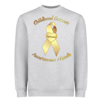 Heather Grey childhood cancer awareness children cure kids Heavyweight Sweatshirt - DesignPulse