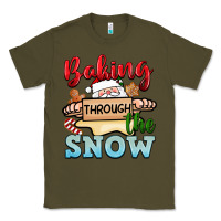 Army Green Baking through the snow Classic Tee - NancyCooperArtShop