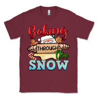 Burgundy Baking through the snow Classic Tee - NancyCooperArtShop