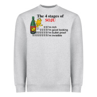 Heather Grey the 4 stages of soju i'm rich i'm good looking t shirt Heavyweight Sweatshirt - DesignPulse