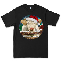 Black Charolais Cow Christmas Premium Tee - RanaPortraitStore