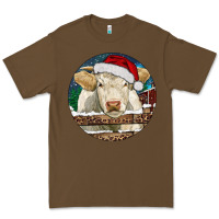 Cacao Charolais Cow Christmas Premium Tee - RanaPortraitStore
