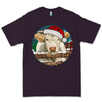 Plum Charolais Cow Christmas Premium Tee - RanaPortraitStore