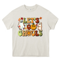 Cream halloween lets go ghouls Heavy Core Tee - BarkalooDesign