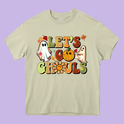 Halloween Lets Go Ghouls Heavy Core Tee Designed By Barkaloodesign