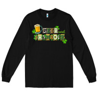 Black Beer and shamrock Long Sleeve Tee - CowGirlArtShop