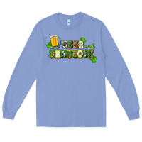 Colony Blue Beer and shamrock Long Sleeve Tee - CowGirlArtShop