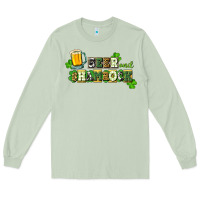 Matcha Beer and shamrock Long Sleeve Tee - CowGirlArtShop