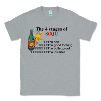 Heather Grey the 4 stages of soju i'm rich i'm good looking t shirt Classic Tee - DesignPulse