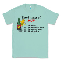 Seafoam the 4 stages of soju i'm rich i'm good looking t shirt Classic Tee - DesignPulse