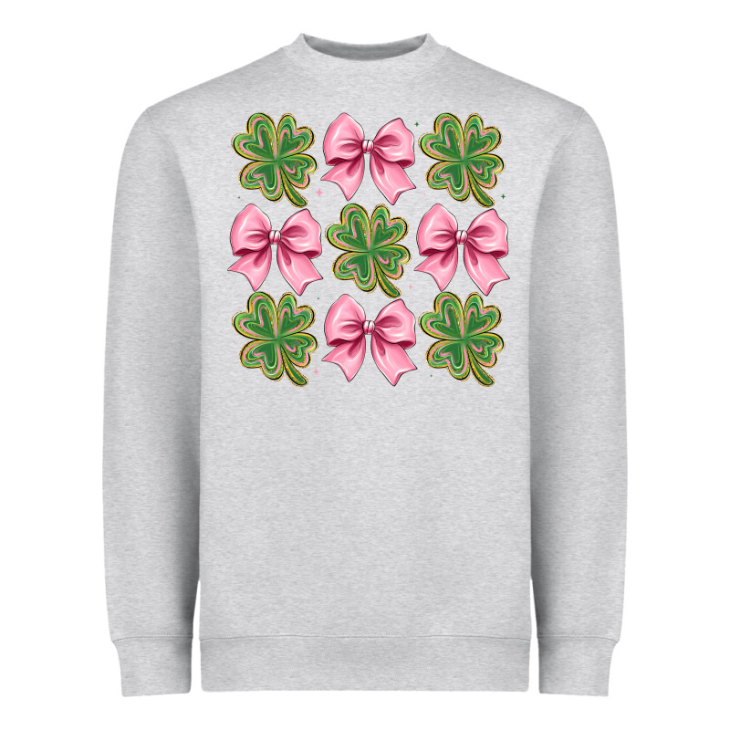 Clover Bow Heavyweight Sweatshirt by CowhideDigitalArt | Teevron