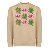 Mushroom clover bow Heavyweight Sweatshirt - CowhideDigitalArt