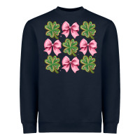 Navy clover bow Heavyweight Sweatshirt - CowhideDigitalArt