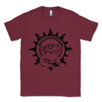 Burgundy Authentic Church Of The Toad Of Light Psychedlic Frog Licking (Distres Classic Tee - DesignPulse