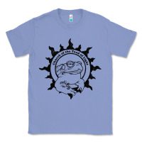 Colony Blue Authentic Church Of The Toad Of Light Psychedlic Frog Licking (Distres Classic Tee - DesignPulse