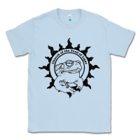 Dusty Blue Authentic Church Of The Toad Of Light Psychedlic Frog Licking (Distres Classic Tee - DesignPulse