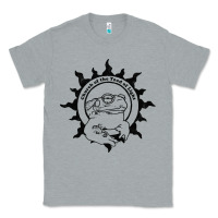 Heather Grey Authentic Church Of The Toad Of Light Psychedlic Frog Licking (Distres Classic Tee - DesignPulse
