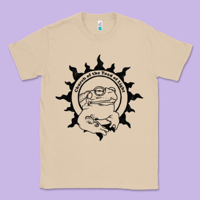 Authentic Church Of The Toad Of Light Psychedlic Frog Licking (distres Classic Tee Designed By Designpulse