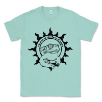 Seafoam Authentic Church Of The Toad Of Light Psychedlic Frog Licking (Distres Classic Tee - DesignPulse