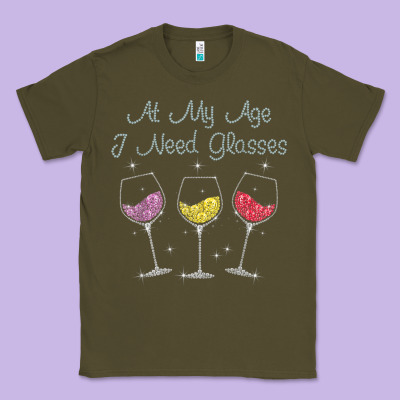 At My Age I Need Glasses Classic Tee Designed By Designpulse