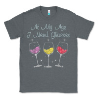 Charcoal Heather At My Age I need Glasses Classic Tee - DesignPulse