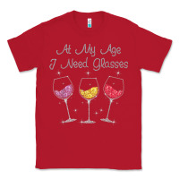 Red At My Age I need Glasses Classic Tee - DesignPulse