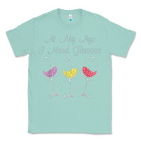Seafoam At My Age I need Glasses Classic Tee - DesignPulse