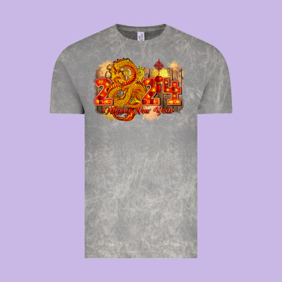 Year Of The Dragon Chinese New Year 2024 Vintage Tee Designed By Cowgirlartshop