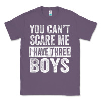 Lavender You Can't Scare Me I Have Three Boys Funny Sons Mom Dad Gift Classic Tee - DesignPulse