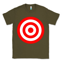 Army Green bullseye target red & white rings target Classic Tee - DesignPulse