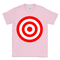 Bubblegum Pink bullseye target red & white rings target Classic Tee - DesignPulse