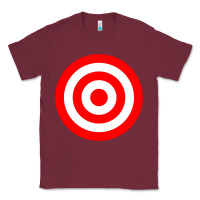 Burgundy bullseye target red & white rings target Classic Tee - DesignPulse