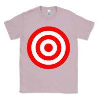 Lilac bullseye target red & white rings target Classic Tee - DesignPulse