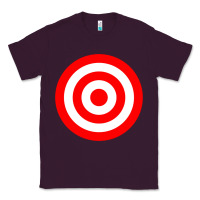 Plum bullseye target red & white rings target Classic Tee - DesignPulse