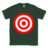 Sports Green bullseye target red & white rings target Classic Tee - DesignPulse