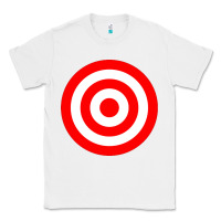 White bullseye target red & white rings target Classic Tee - DesignPulse