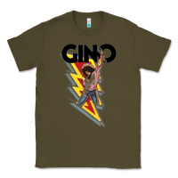 Army Green Gino time basketball Classic Tee - DesignPulse