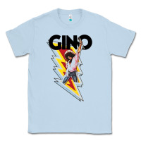 Dusty Blue Gino time basketball Classic Tee - DesignPulse