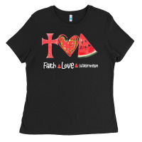 Black Faith Love Watermelon Ladies Tee - Bettercallsaul