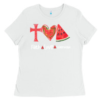 White Faith Love Watermelon Ladies Tee - Bettercallsaul