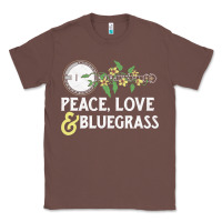 Chestnut peace , love & bluegrass   banjo nature vines illu Classic Tee - DesignPulse