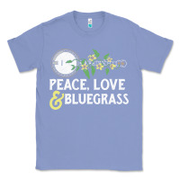 Colony Blue peace , love & bluegrass   banjo nature vines illu Classic Tee - DesignPulse