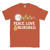 Copper peace , love & bluegrass   banjo nature vines illu Classic Tee - DesignPulse